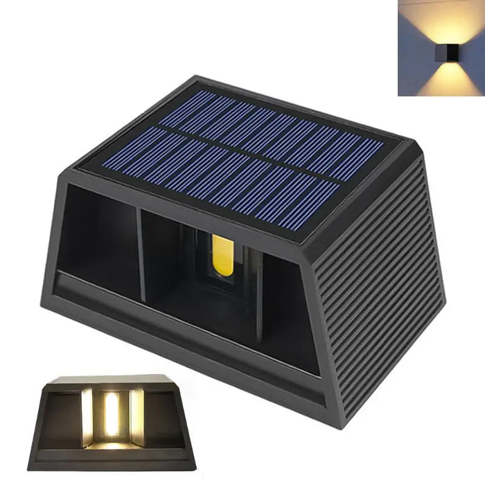 Solar Powered Outdoor Wall Light, Decorative Garden Fence Lamp for Landscaping, Waterproof Patio Wall Washer Light