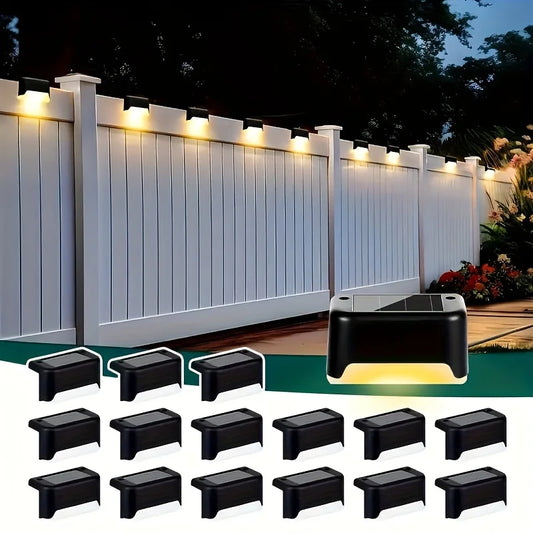Solar Outdoor Step Light Outdoor LED Solar Light For Stairs Steps Fences Terraces Yards Railings Garden Backyards Outside Paths