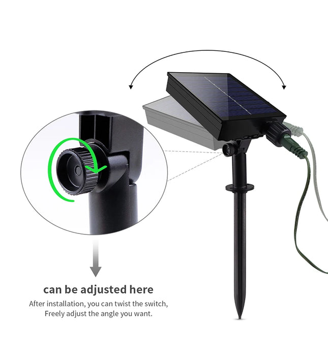 Outside Patio Backyard Home Decoration LED Landscape Lighting Garden Tree Fence Door Decor Solar Power String Lamp Fairy Lights