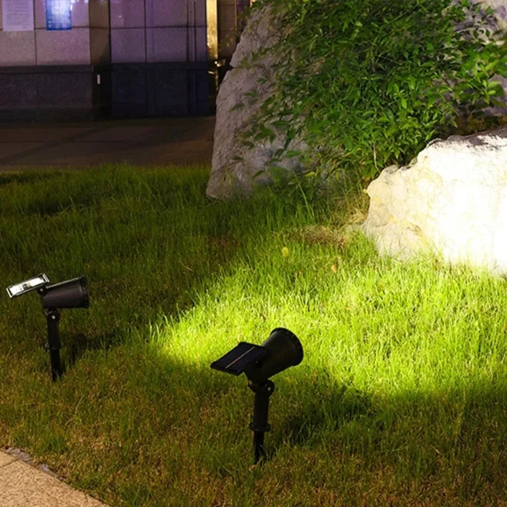 9/1 LED Solar Spotlights Waterproof Anti-freezing Brightness Adjustable Spot Light Pathway Lights Tree Lights Garden Decor Lamp