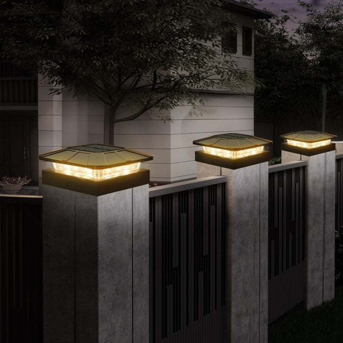 Solar Post Cap Light Outdoor 3 Modes Fence Post Solar Lights Outdoor Waterproof Deck Post Lights Solar Powered For 4x4 Post