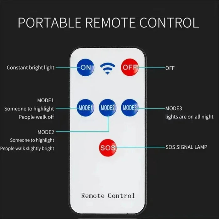 Powerful Solar Lights Outdoor 12000LM 598LED Motion Sensor Street Light 3Modes Waterproof IPX65 Garden Lamp With Remote Control