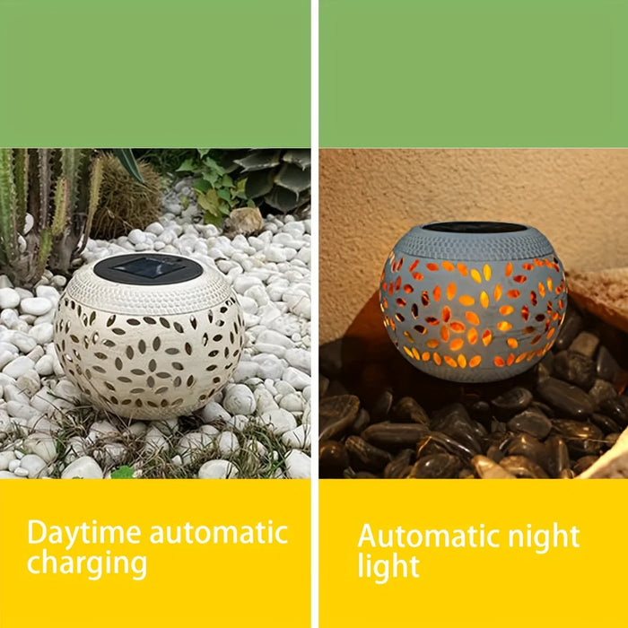 Solar Table Lanterns Outdoor Waterproof - LED Lamp White Metal Table Lights -Solar Powered Decorative Lantern for Desk Patio