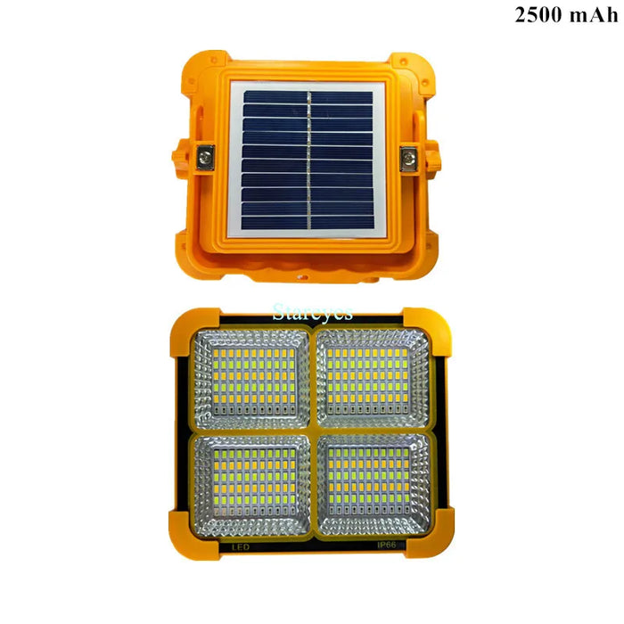 Portable Solar LED Floodlight Rechargeable Flood light Outdoor Photovoltaic panel emergency flashlight torch IP66 Waterproof
