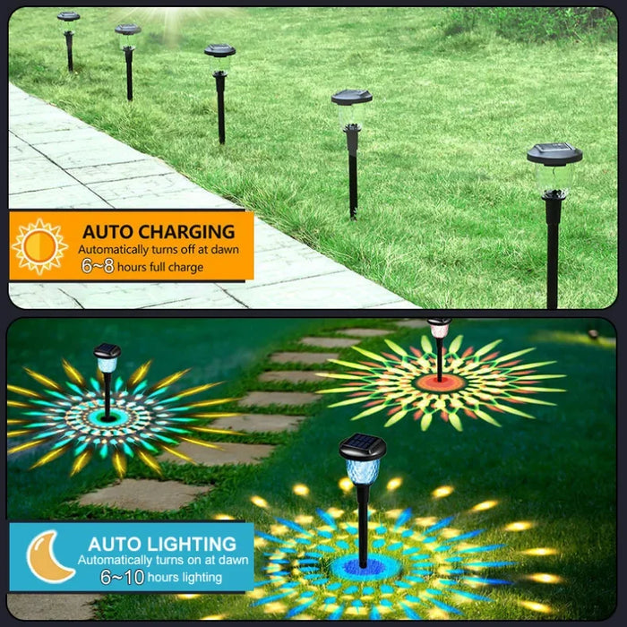 Solar Outdoor Lights New Garden Lamps Powered Waterproof Landscape Path for Yard Backyard Lawn Patio Decorative LED Lighting