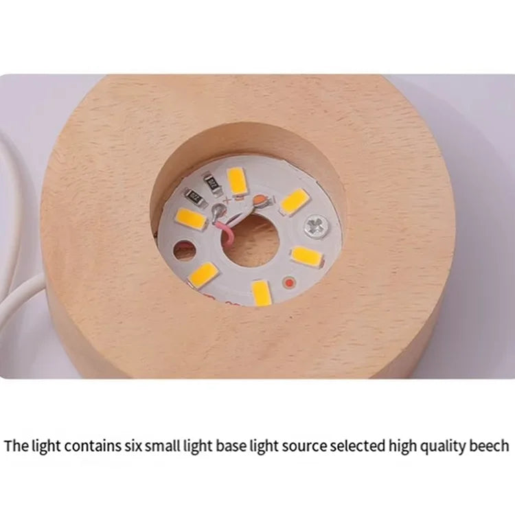 Luminous Crystal Ball LED Night Light Saturn Solar System 3D Moon Table Lamp USB Bedroom Atmosphere Lamp for Birthday Kid Gift