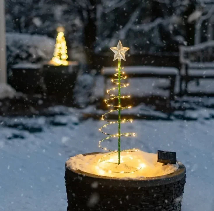 LED Solar Christmas Lights Garden Lights Folded Christmas Tree Lamp Decorations Outdoor Solar Light Christmas Decoration