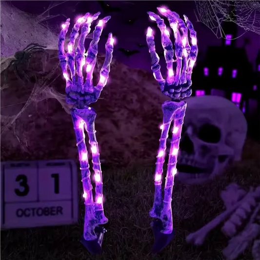 2PC Halloween Solar Ghost Hand LED Garden Lights Outdoor Waterproof Stake Lights Horror Atmosphere Decoration Lamp For Festival