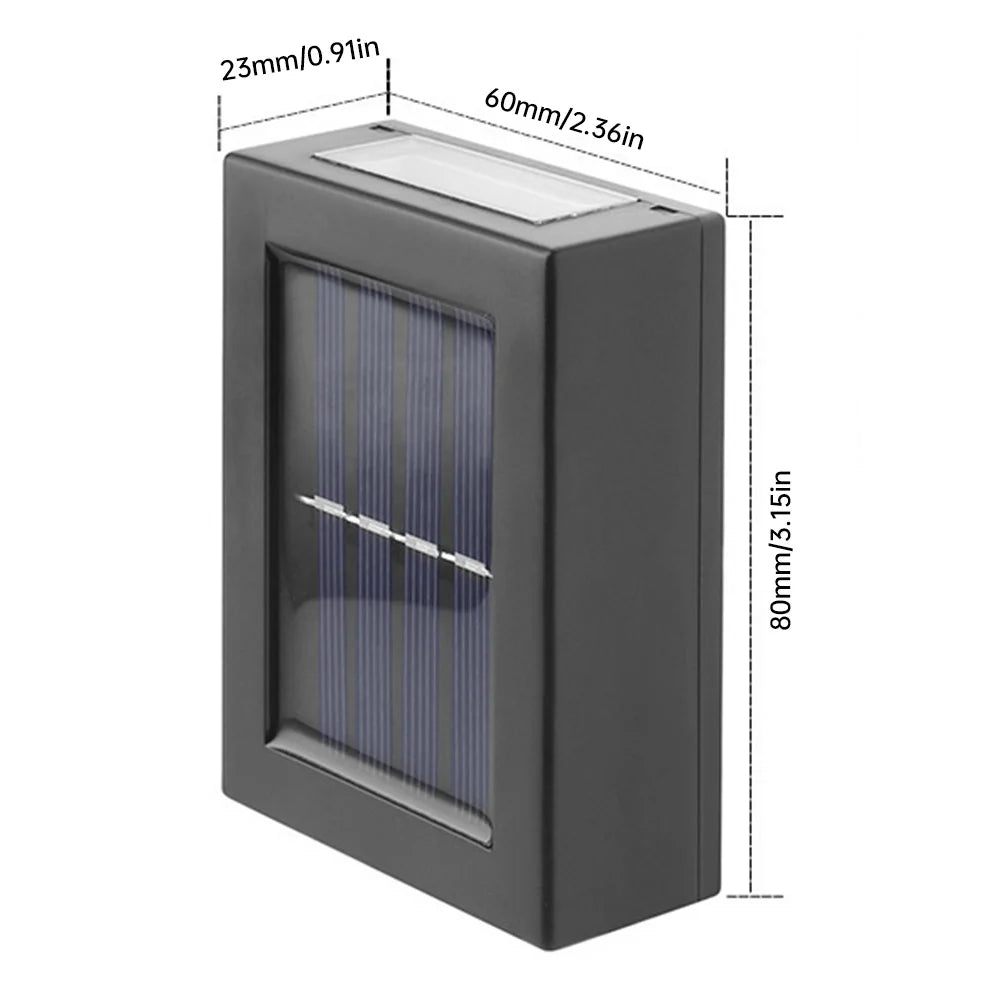 Solar LED Wall Light Up and Down Wall Lamp Outdoor Waterproof Fence Light Solar Powered Street Light Garden Yard Decorative Lamp