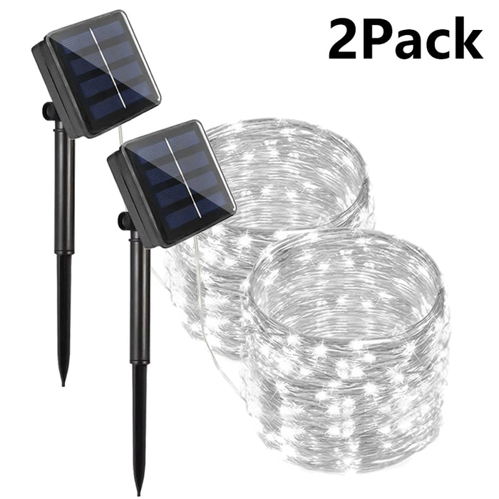 Solar String Outdoor LED Light Garden Fairy Lights 7m/12m/22m/32m/52m/102m Led Twinkle Waterproof Lamp for Christmas Party Decor