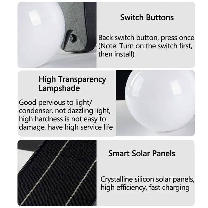 Auto on/Off Solar Wall Light Wall Mounted IP65 Waterproof Solar Induction Lamp Durable Sturdy Outdoor Solar Wall Lamp