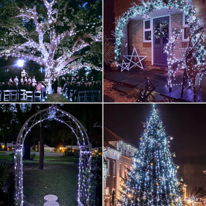 Solar LED Fairy String Lights Outdoor Waterproof 7m/12m/22m/32m 8 Modes Street Garland for Party Wedding Christmas Decoration
