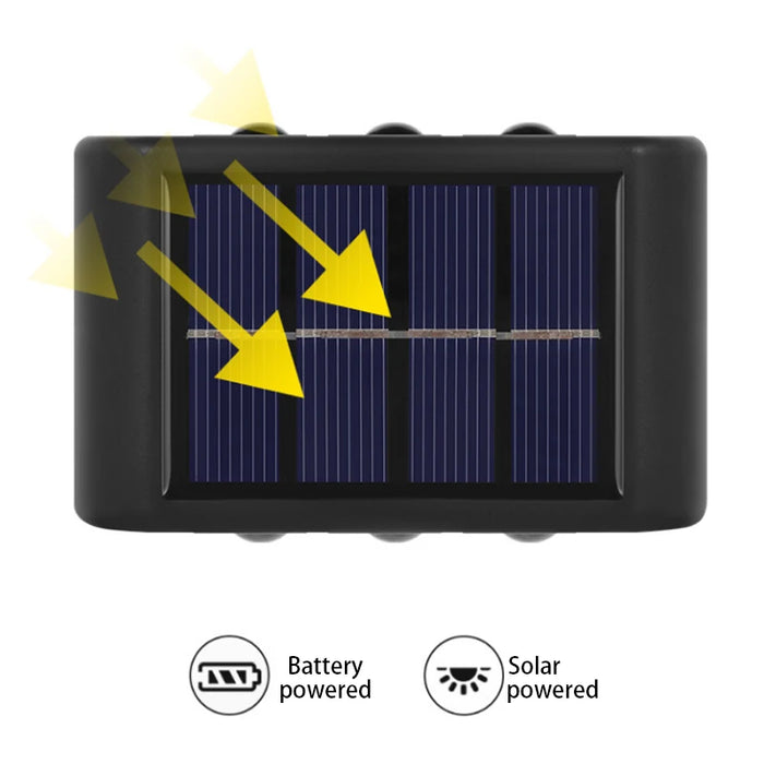 Solar Outdoor Wall Light 10 LED Waterproof Garden Light Courtyard Balustrade Decorative Atmosphere Lamp Down Luminous Solar Lamp