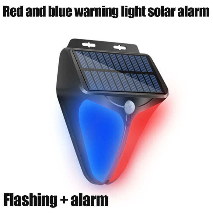 Outdoor Solar Alarms Lights Wireless Solar Powered Strobe Light Siren Waterproof Flash Alarm Lamp Motion Sensor Safety Light