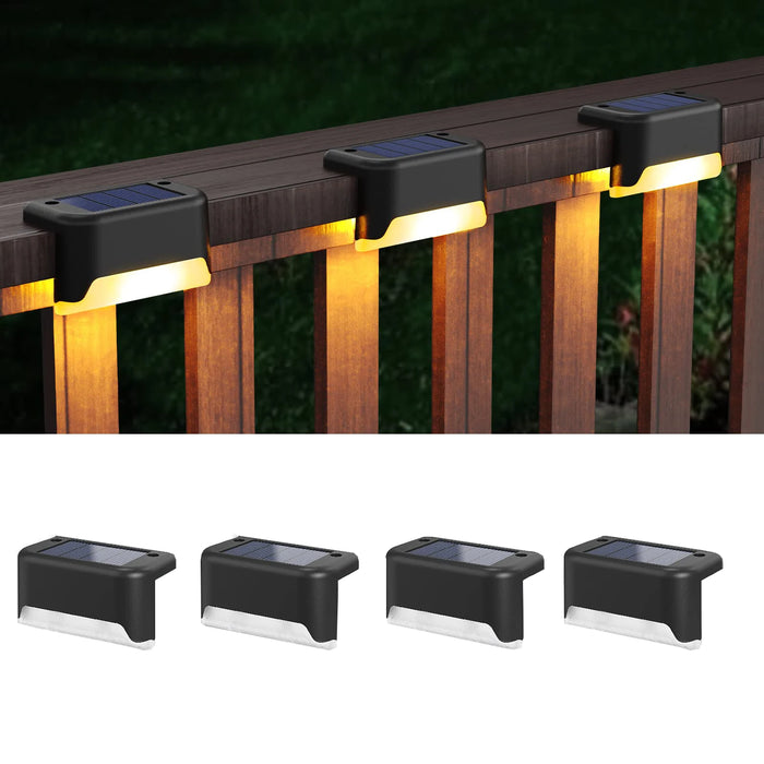 Solar Step Deck Fence Lights Outdoor Waterproof Led Path Light for Patio Stairs Garden Pathway Step Fences Outside Solar Lamp