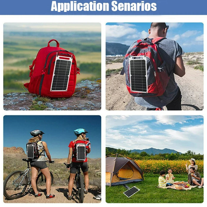Solar Panel 5V  USB Type-C Charge Portable Flexible Kit  Lightweigh Mini System For  Phones Car Camping Hiking Power Banks IP65
