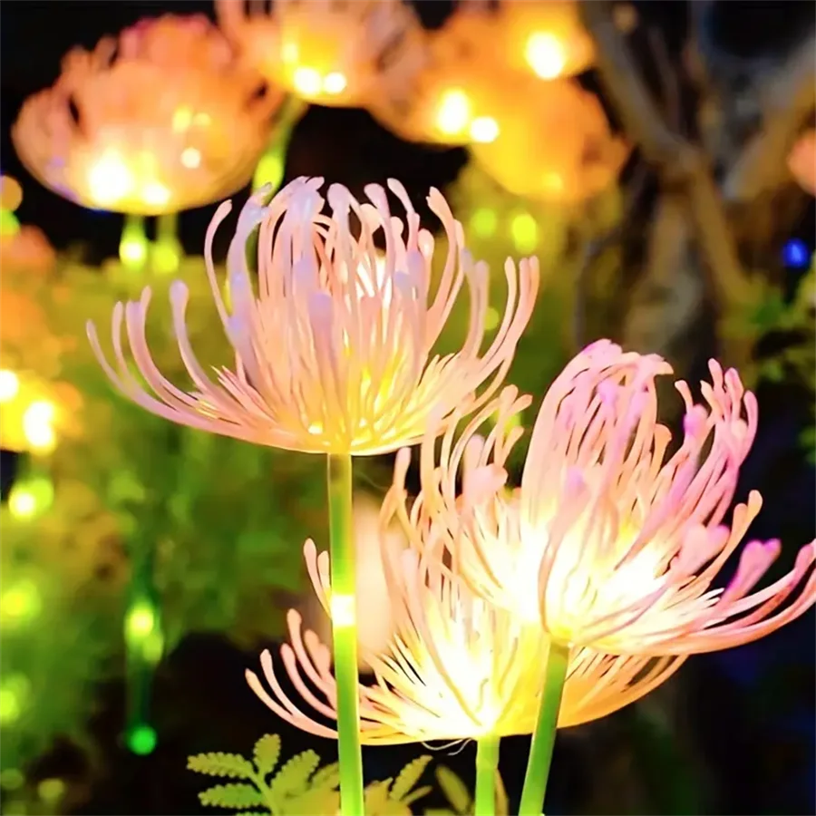 Solar Flower Lights Outdoor Waterproof Solar Garden Lighting For Garden Pathway Courtyard Decoartion
