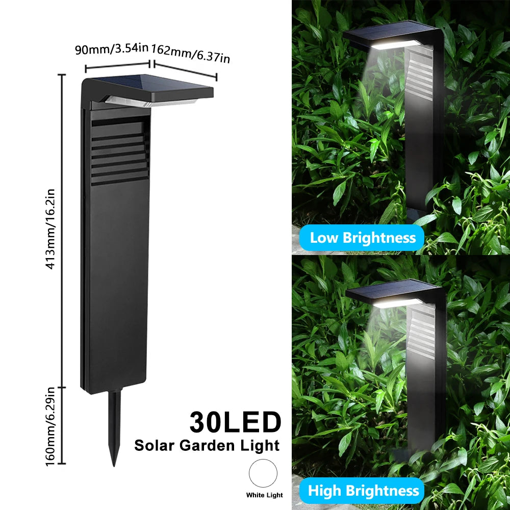 Solar Pathway Lights Outdoor Adjustable Head Solar Path Lights 4Modes 2200 MAh Waterproof  Solar Powered Landscape Light Garden