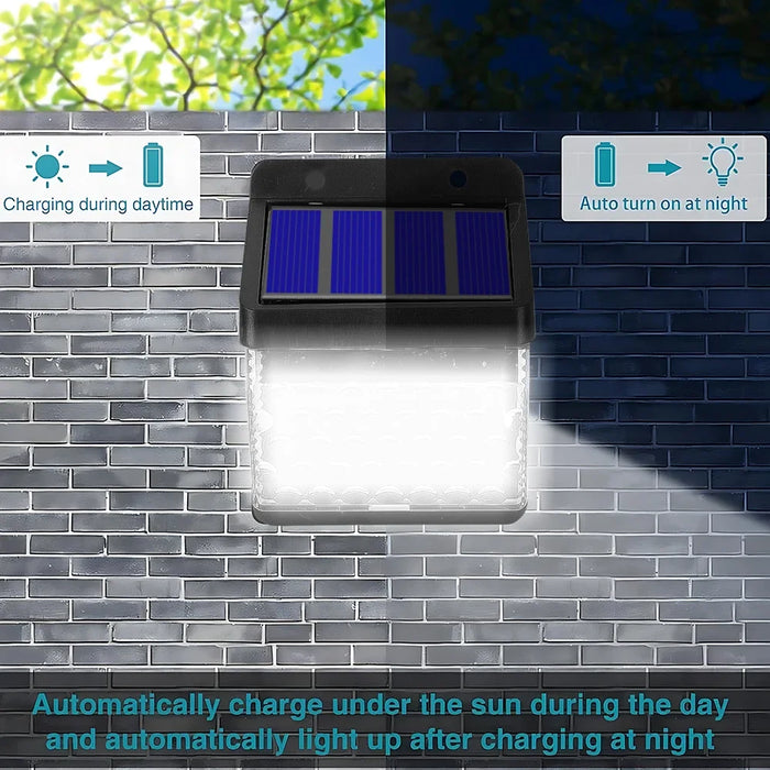 Solar Lamp 270° LED Wall Lights Waterproof Solar Wall Lamp Outdoor Garden Balcony Stairs Hallway Security Motion Sensor Lights