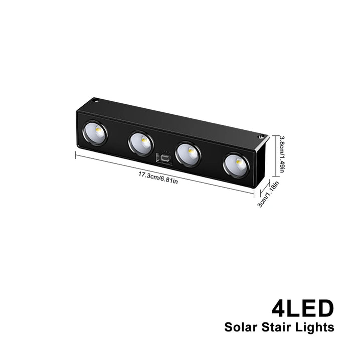 Solar Wall Light Outdoor 4/6/8LED Waterproof Solar Fence Sign Lights Garden Decor Porch Patio Deck Balcony Home Atmosphere Light