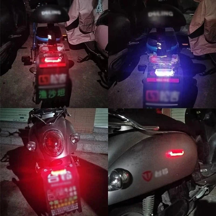 Solar LED Car Burglar Alarm Emergency Safety Warning Light Vibration Light Sensor Motorcycle Anti-collision Flashing Light