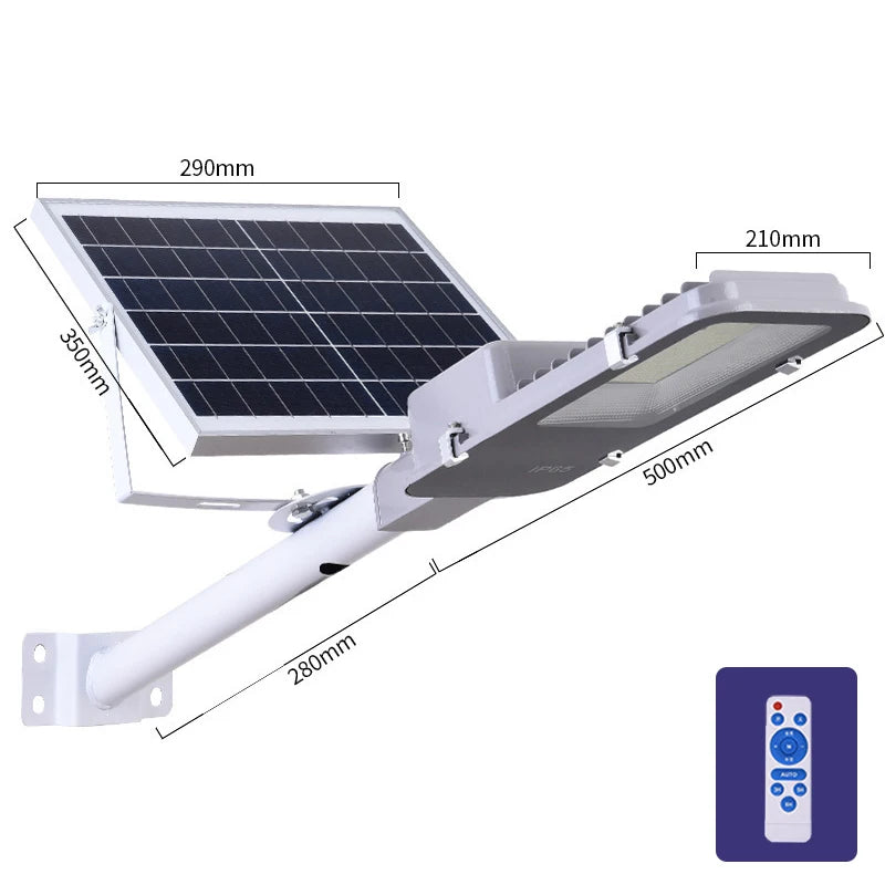 Super Bright Solar Street Light Outdoor IP67 Waterproof 3000mAh Auto on/Off Garden Lighting for Home Pathway Dusk To Dawn