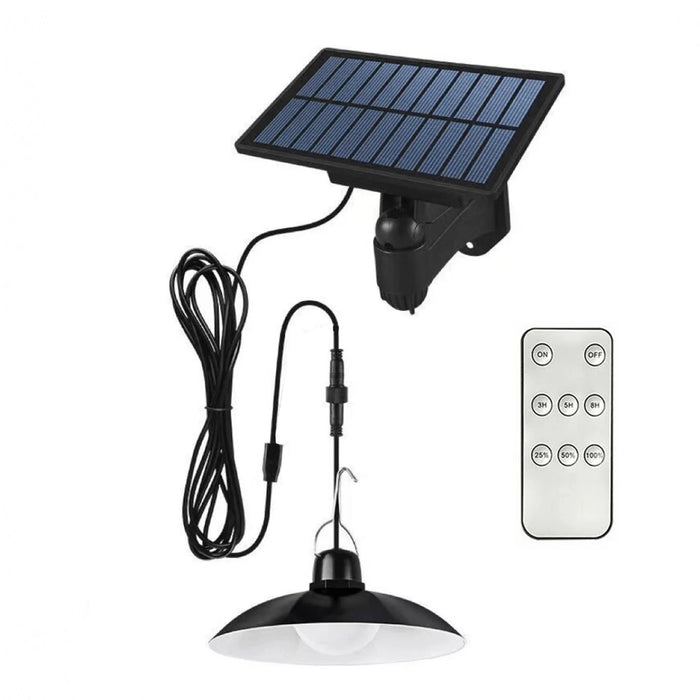 Solar Pendant Lights, An LED Solar Light With a Remote Control for Barn Shed Barn Chicken Coop Bullpen etc