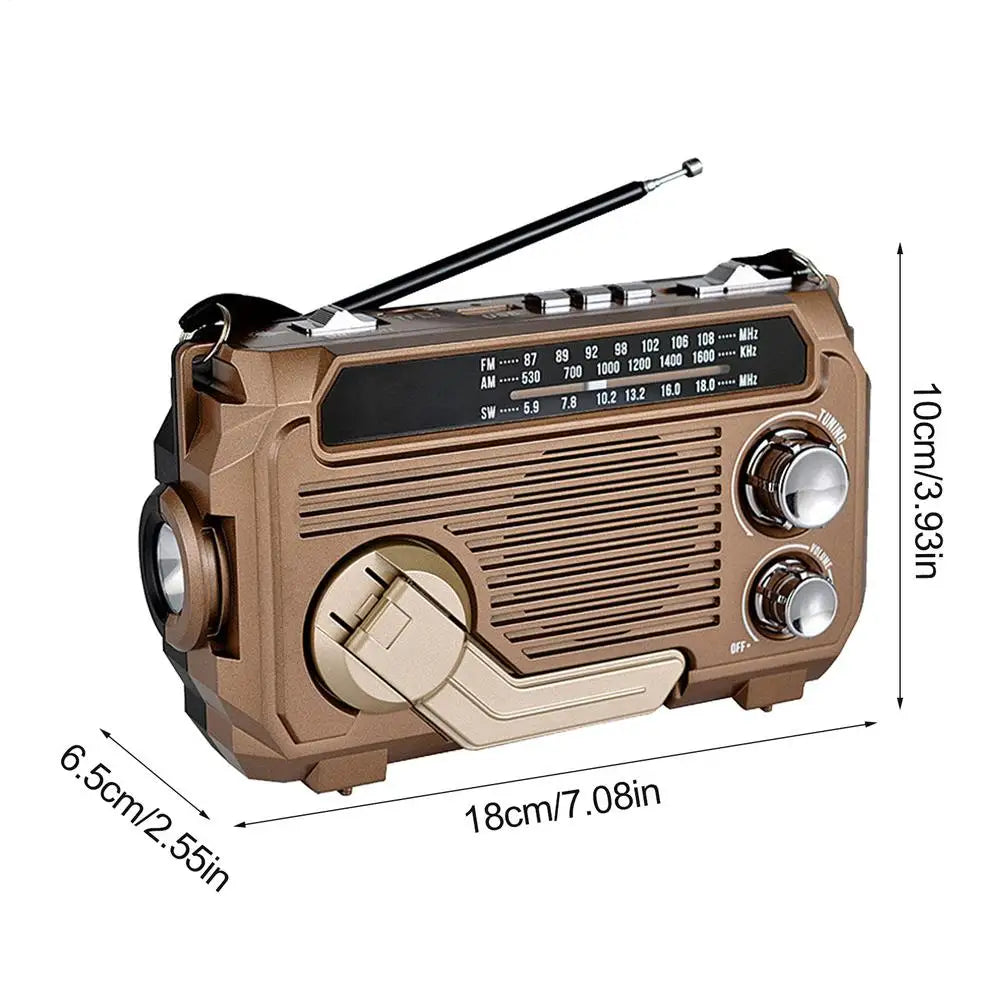Solar Charging Emergency Radios Portable Radio Receiver Crank Radio Solar Hand Crank Radio Emergency Multifunctional Radio