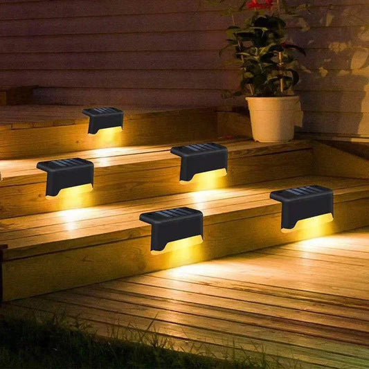 4Pack Solar Lamp Path Deck Outdoor Stair Light Garden LED Waterproof Balcony Lighting Solar Lamp for Garden Step Patio Fence New