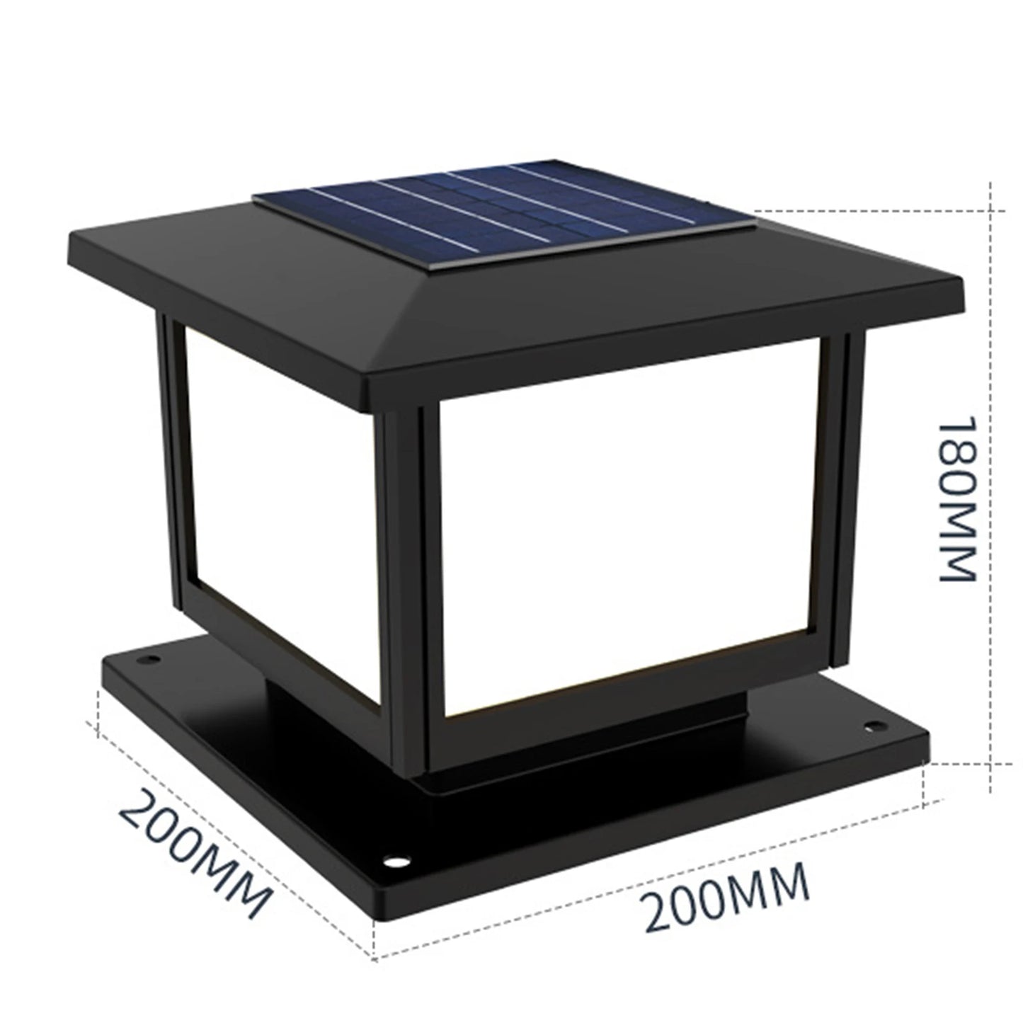 Nordic Solar LED Post Lights Solar Powered Fence Street Light IP65 Waterproof Landscape Pillar Lamp Garden Christmas Decoration