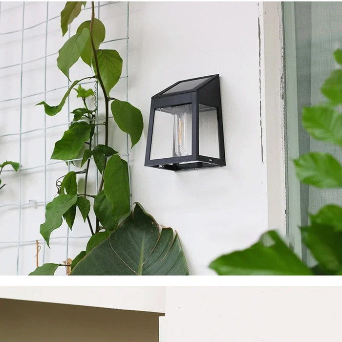Solar Wall Light Outdoor Waterproof Sunlight Pathway Fence Lamp Yard Luminous Wall Washer Garden Decoration Tungsten Light Bulb