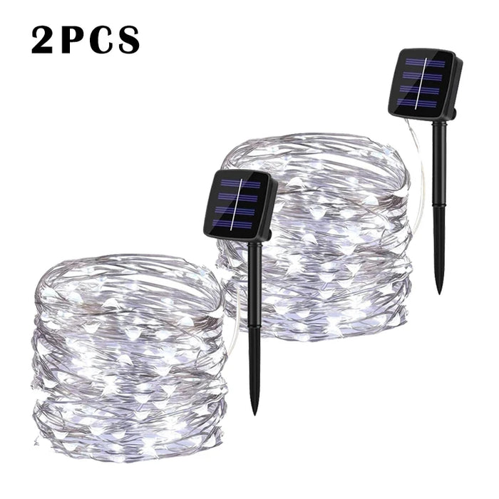 Solar String Fairy Light Ultra Long Outdoor Festoon LED Copper Waterproof Christmas Garland Decoration Garden Solar Lamp Decor