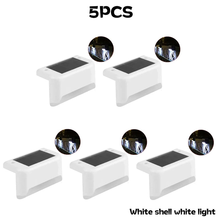 1-10PCS Solar Deck Lights Outdoor Step Lights Waterproof Led Solar Lights for Railing Stairs Step Fence Yard Patio and Pathway