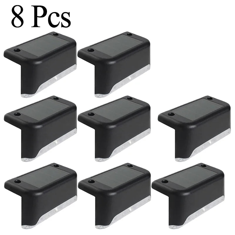 Solar Deck Lights 1-12 Pack Outdoor Step Lights Waterproof Led Solar Lights for Railing Stairs Step Fence Yard Patio and Pathway