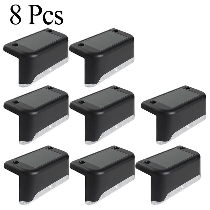 Solar Deck Lights 1-12 Pack Outdoor Step Lights Waterproof Led Solar Lights for Railing Stairs Step Fence Yard Patio and Pathway