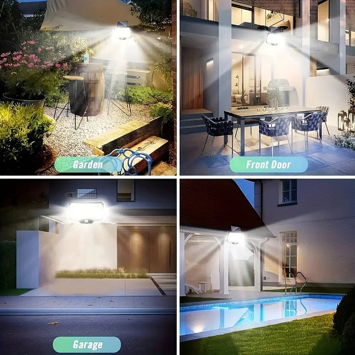Solar Lights for Outside, Solar Light Outdoor with Motion Sensor Waterproof Wall Lamp for Yard Garage Solar Flood Security Light