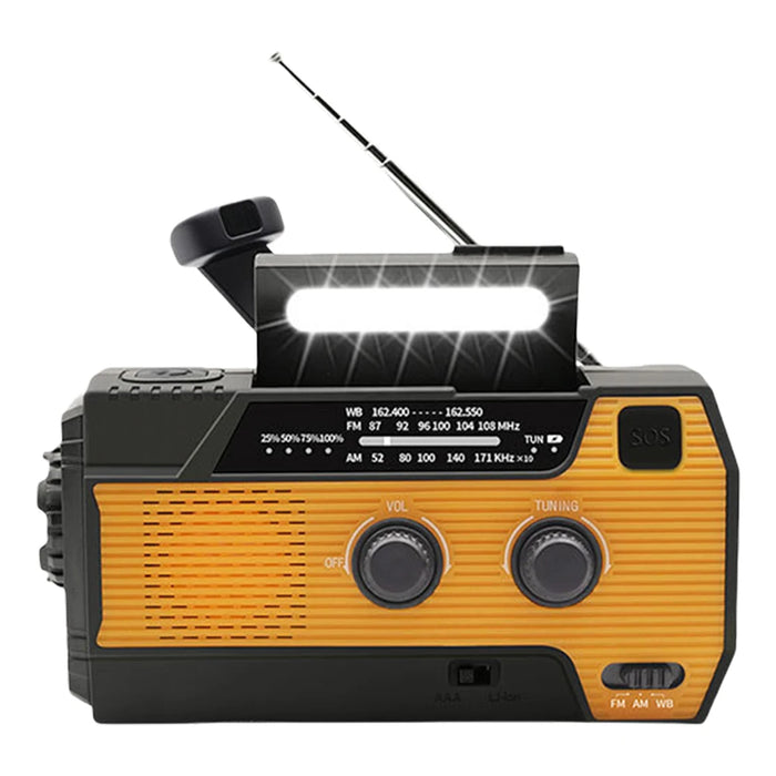 Emergency Hand Crank Radio Solar Powered Radio with Flashlight Reading Lamp SOS Alarm AM/FM/WB/NOAA Weather Radio Portable Radio