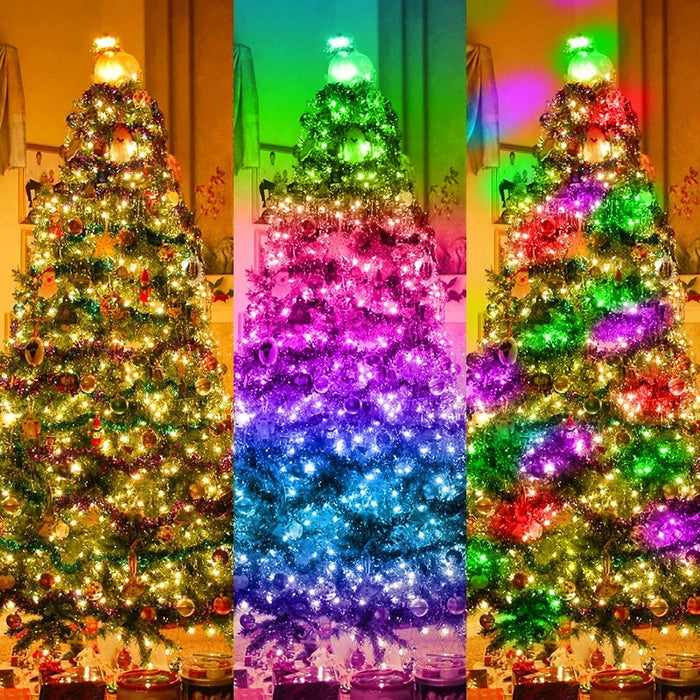 Solar String Lights Outdoor Garden Fairy Lights 50/100/200/300 LED Light Sensor Control for Trees Party Wedding Christmas Decor