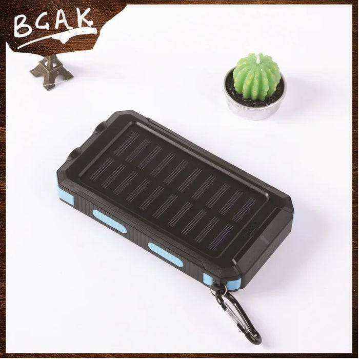 Hot New Style 200000mAh  Large Capacity Solar Power Bank New Portable With Lanyard Compass External Battery Outdoor Camping Char