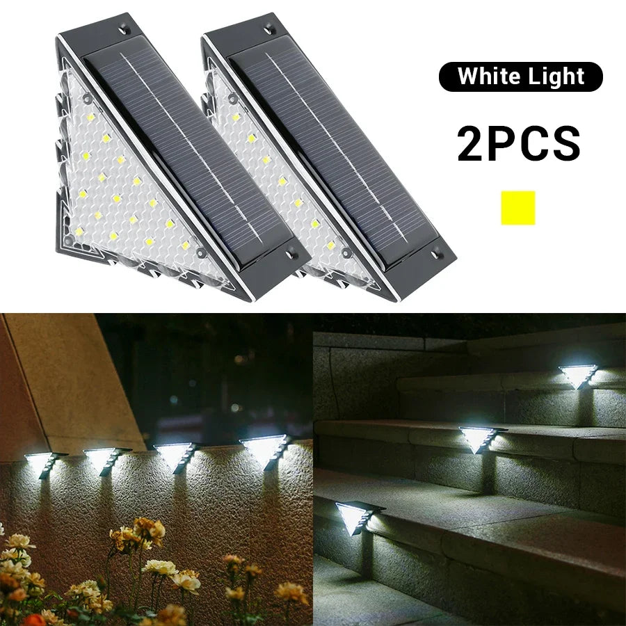 1/2/4PCS Solar Deck Lights Outdoor Step Fence Lights Waterproof Solar Lamp for Railing Stairs Pathway Garden Light Decoration