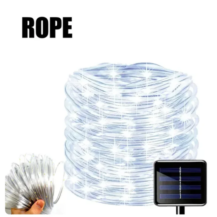 Solar LED String Light Outdoor Solar Strip Rope Tube Fairy Light Garden Christmas Decoration for Wedding Party Decor Led Lamp
