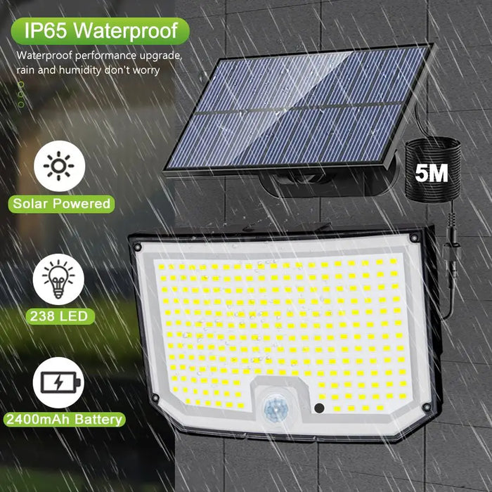 Solar Outdoor Lights 172LED 3Modes Split Motion Sensor Outdoor Lights Waterproof 318 LED Solar Flood Lights Yard Patio Garden