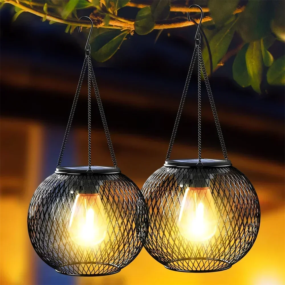 Hallowmas Solar Lantern Outdoor Solar Lights For Outside Decorative Outdoor Hanging Lights Waterproof Solar Lanterns Yard Garden