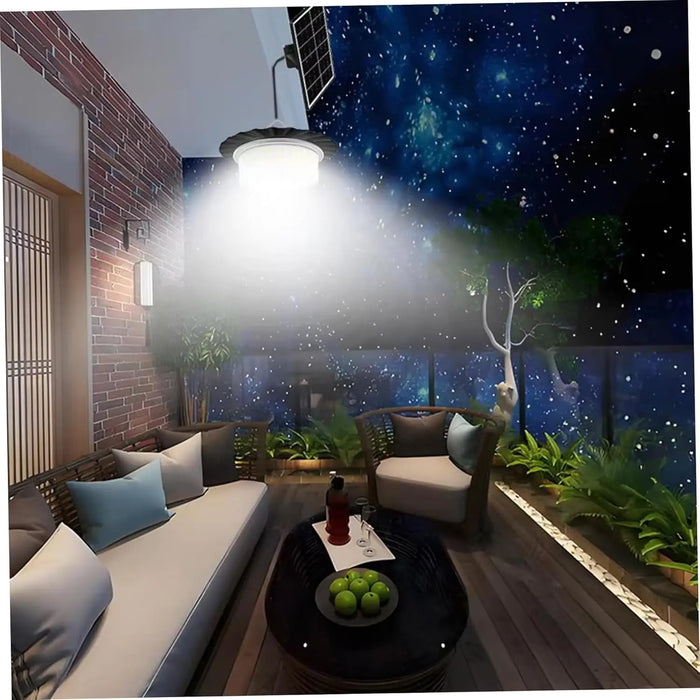 Solar Shed Lamp Solar Pendant Light Indoor/Outdoor Motion Sensor Lamp for Garden Chicken Coop Barn Patio Gazebo Garage Lighting