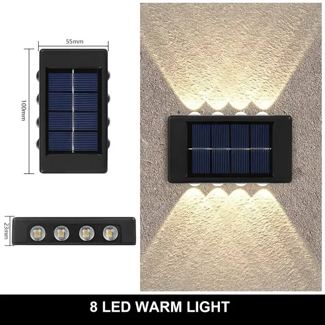 2-10PCS Outdoor Solar Step Lights Warm White LED Waterproof Stair Lamp for Fence Deck Railing Yard Garden Pathway Patio Lighting