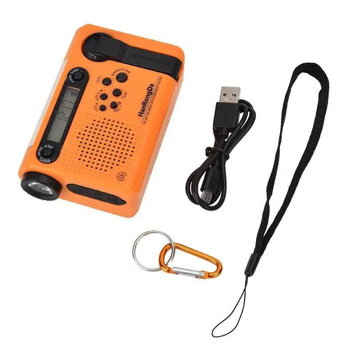 Portable Solar Hand Crank Radio 3 In 1 2000mAh Power Bank Phone Charger Flashlight Emergency Radio AM/FM/SW Weather Radios