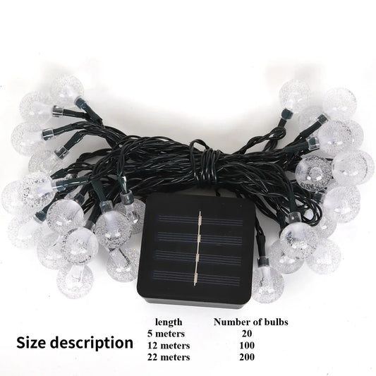 Solar String Lights Courtyard Garden Flashing Lights Outdoor Gathering Wedding Decoration Atmosphere Colored Lights Waterproof