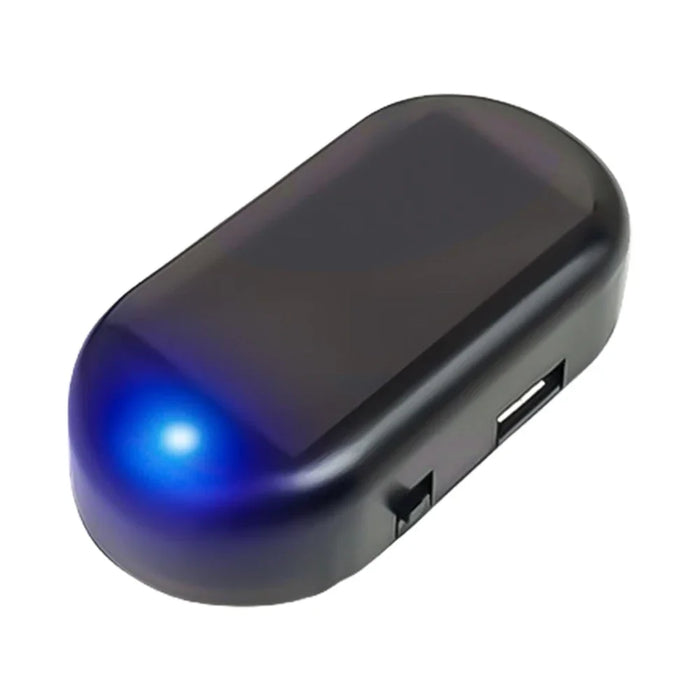 Solar Powered Car Fake Security Light Blue/Red Light Simulated Dummy Alarm Wireless Strobe Signal Alarm Anti-Theft Caution Lamp