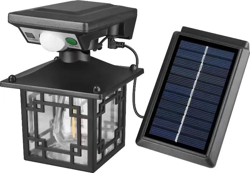 Retro Solar Motion Induction Wall Lamp Outdoor Waterproof 3 Lighting Modes Decoration Wall Light for Courtyard Garage Garden ﻿