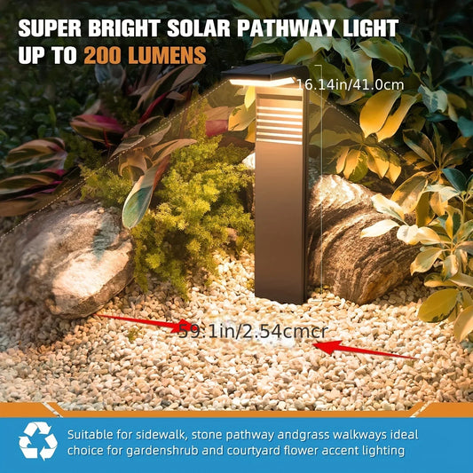 Solar Lawn Lamps Outdoor Garden Lamps Durable Plastic Pathway Lights Ideal for Driveway Lawn Patio Sidewalk Outdoor Lighting
